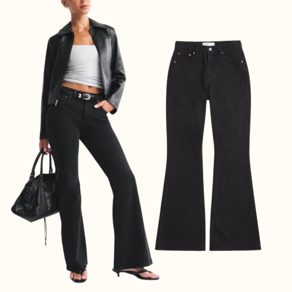 Abercrombie Curve Love High Rise Flare Jean